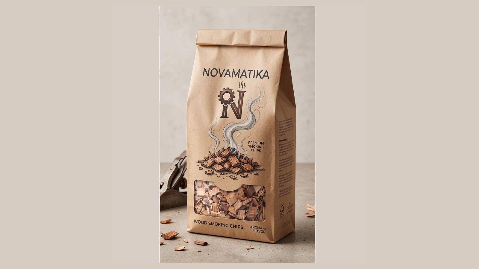 Wood-chip packaging in paper bags